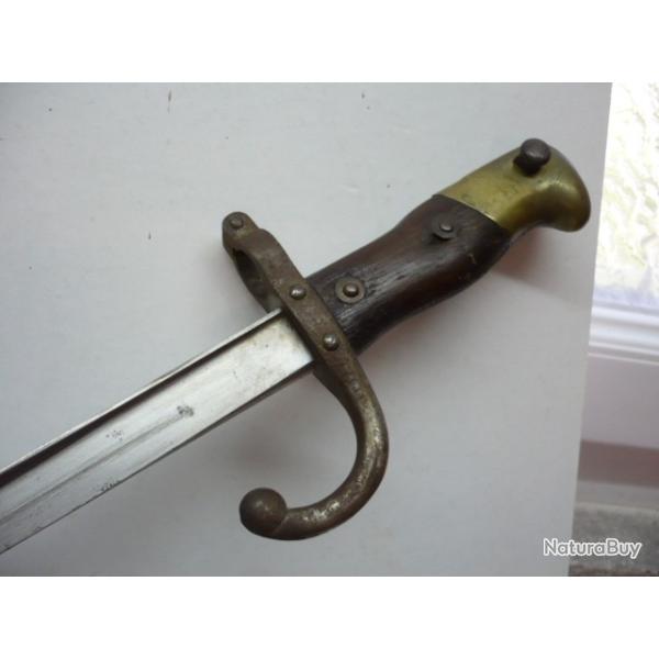 Ep�e ba�onnette et fourreau Manufacture de Saint Etienne dat�e de 1876