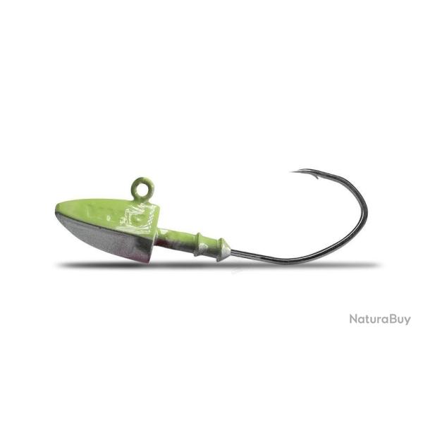 T�te Plomb�e VMC 7155 Dart Jig Ghost Chartreuse 7g par 3 n�1/0 Ghost Chartreuse
