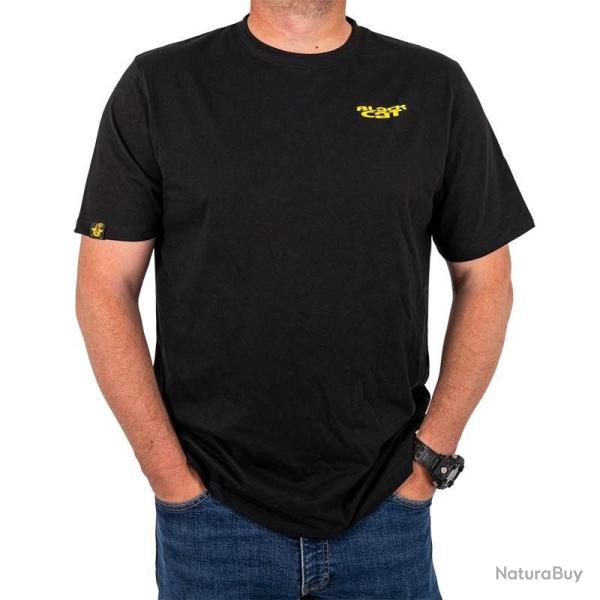T-Shirt Black Cat Chase Dreams - Noir S