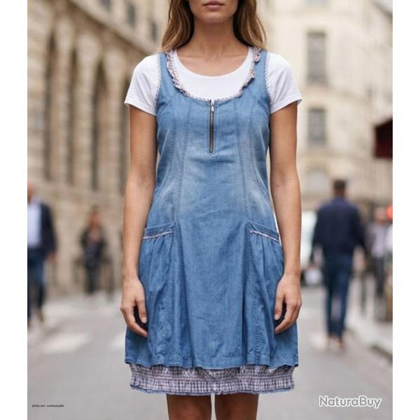 MAYFLOWER VF048S - Robe en jean pour femme : le charme d�contract� de l'effet Liberty Stone 38
