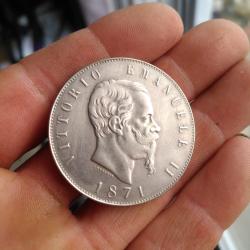 5 lires Victor-Emmanuel II - Faux d'&eacute;poque