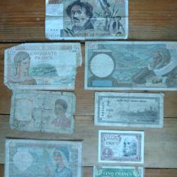Lot billets anciens