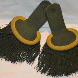 EPAULETTES Mle1867-7&deg; BATAILLON CHASSEURS A PIED-1877-TUNIQUE, VAREUSE ET CAPOTE- GUERRE 1914/18