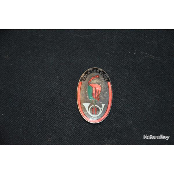 INSIGNE 11� REGIMENT DE CHASSEURS A CHEVAL-ARTHUS BERTRAND-CAVALERIE DE LA CAMPAGNE DE FRANCE 1940.