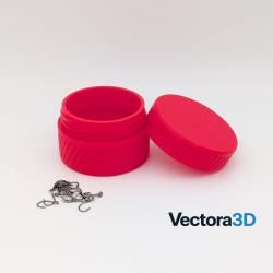 Bo&icirc;te Rangement Hame&ccedil;ons et Plombs - Taille M - Rouge Haute Visibilit&eacute; (Impression 3D PETG)