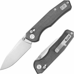 Couteau CMB Made Knives Explorer V2 Lame Acier 14C28N Manche Black Micarta Bar Lock CMB18C