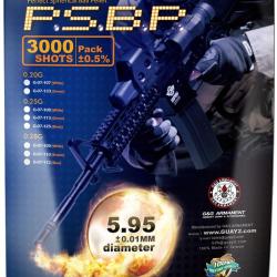 Sachet 3000 billes airsoft pas cher Perfect BB 0,25g