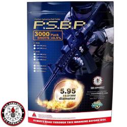 Billes Airsoft 0,25g G&G Perfect BB - Sachet de 3000 billes 6 mm Blanches