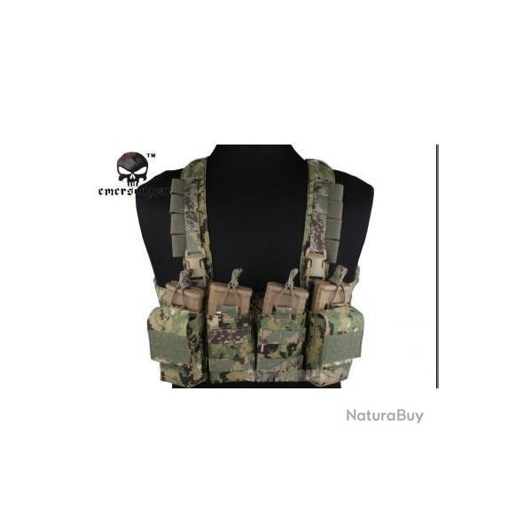 Airsoft Veste Porte chargeurs Easy Chest Rig - AOR2 500D - Emerson