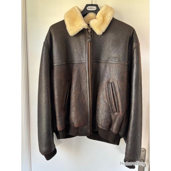 Blouson cuir ��bombardier��