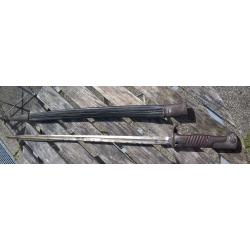 Ba&iuml;onnette longue S98 allemande 1903 type 2 dite " Langue de carpe " marquages; ERFURT / W3 / 84R