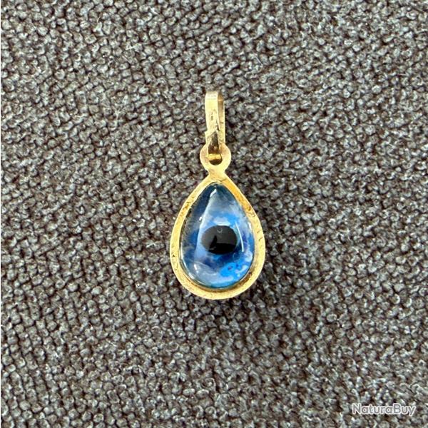 Pendentif or massif 14 carats - Mauvais oeil