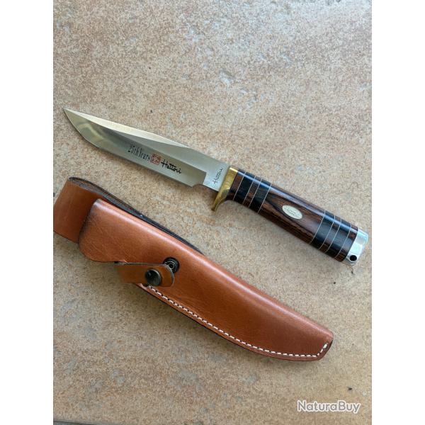 Couteau Hattori anniversaire s�rie limit� 39/50, neuf avec son �tui cuir d'origine