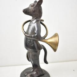 Bronze Renard trompe de chasse