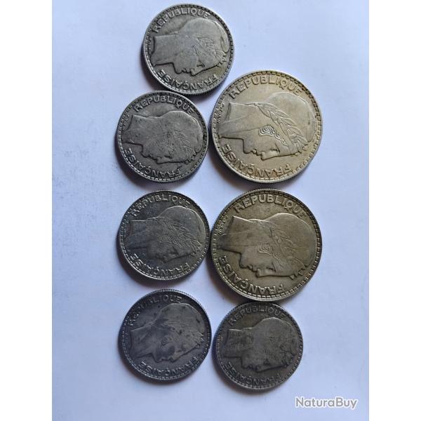 lot pieces 10 et 20f turin argent