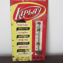 Plaque thermom&egrave;tre publicitaire en t&ocirc;le 1960
