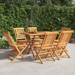 Chaises de jardin pliantes lot de 6 47x63x90cm bois massif teck
