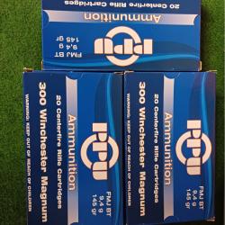 60 balles 300 winchester magnum 145 grains FMJ