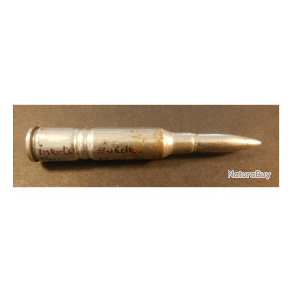 1919 - Rare Cartouche de manipulation 6,5 MAUSER Su�dois Dummy d'usine