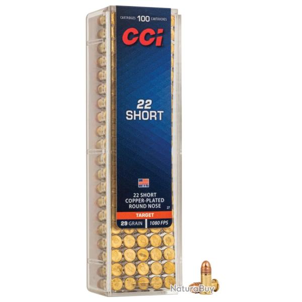 MUNITIONS CCI CALIBRE 22 SHORT 29 GRAINS CPRN X100