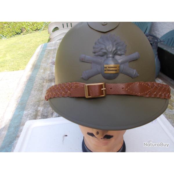 casque adrian WWI capitaine de l'artillerie,complet et en bon �tat