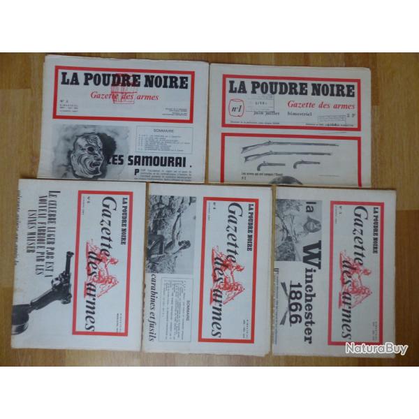 5 premiers num�ros de la Gazette des armes - La poudre noire