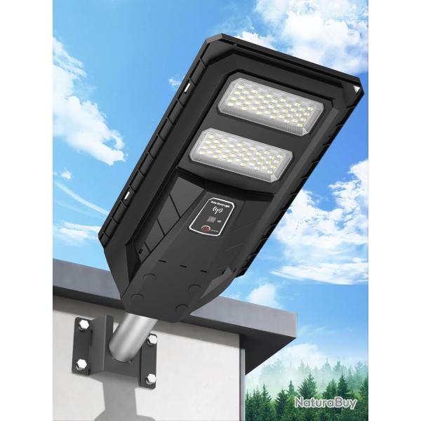 Lampadaire Solaire Exterieur, 3000K/4000K/6500K Lampes Solaires avec D�tecteur de Mouvement, IP67 �t