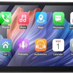 Autoradio 2 DIN (17.8x10cm), Android 15, &Eacute;cran IPS 10 Pouces, 4Go+64Go Car Stereo avec Apple CarPlay