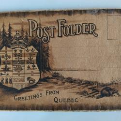 20 Photos couleur, QUEBEC dans livret d&eacute;pliant. XIX &egrave;me si&egrave;cle.