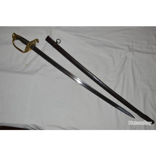 SABRE MOD 1845 ADJUDANT D'INFANTERIE-CHASSEURS A PIED-3� REPUBLIQUE-GUERRE 1914/1918