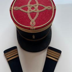 K&eacute;pi et &eacute;paulettes de Commandant d'Infanterie WW2