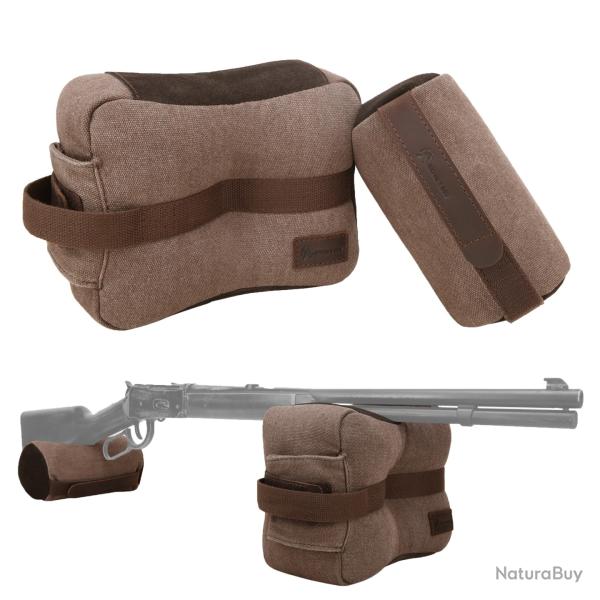 Sac de Tir Avant Arri�re Banc de Tir Support Fusil Carabine Pistolet Sable Toile Cuir Chasse Caf�