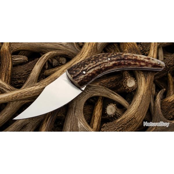 PETIT CORNILLON FAIT MAIN * INOX ALLEIMA - BOIS DE CERF * Ex UNIQUE I.D.F