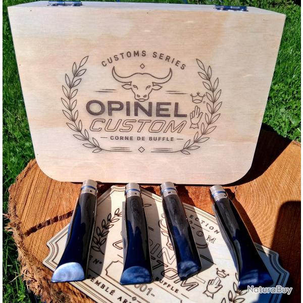 COFFRET COLLECTION - OPINEL CUSTOM CORNE DE BUFFLE - S�RIE N�001