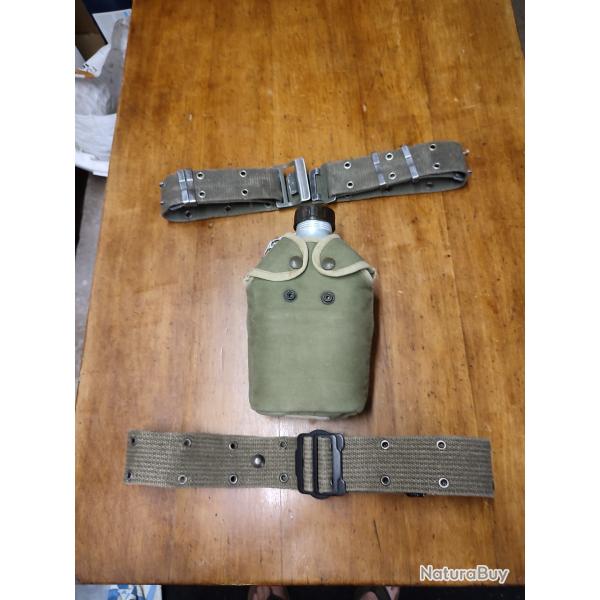 Lot de ceinturons + gourde l�gion �trang�re