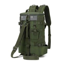 Sac &agrave; Dos de P&ecirc;che 35L Grande Capacit&eacute; Canne Moulinets Leurres Accessoires Outdoor Randonn&eacute;e Vert