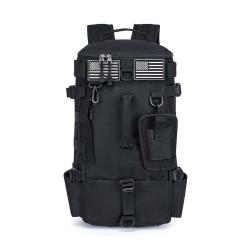 Sac &agrave; Dos de P&ecirc;che 35L Grande Capacit&eacute; Canne Moulinets Leurres Accessoires Outdoor Randonn&eacute;e Noir
