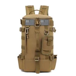 Sac &agrave; Dos de P&ecirc;che 35L Grande Capacit&eacute; Canne Moulinets Leurres Accessoires Outdoor Randonn&eacute;e Kaki
