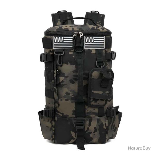 Sac � Dos de P�che 35L Grande Capacit� Canne Moulinets Leurres Accessoires Outdoor Randonn�e Camo