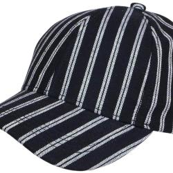 Casquette Ray&eacute;e Bleu Marine Blanche Style Riviera Bord de Mer Coton Kerlann Taille unique Bleu