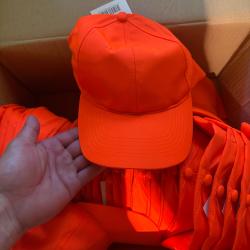 40 casquettes orange simple