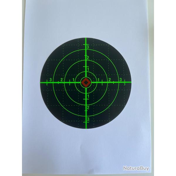 x100 cibles r�actives vertes 15cm de diam�tre