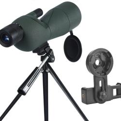Longue Vue 25-75x60 HD Prisme BAK4 Lentille ED Observation Faune Chasse Camping Outdoor Vert