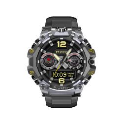 Montre Intelligente Android 10 5G/4G Full Netcom &Eacute;cran AMOLED Double Cam&eacute;ra GPS Wi-Fi 16 Go 256 Noir