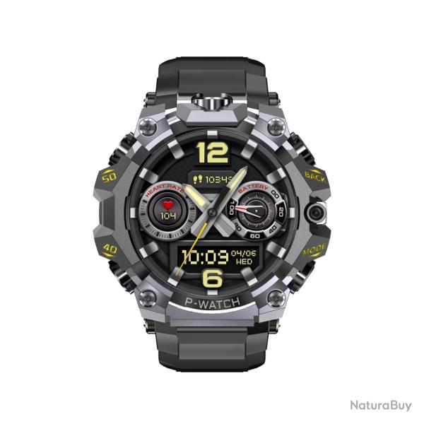 Montre Connect�e Android 10 5G AMOLED GPS Double Cam�ra 16Go 256Go WiFi Bluetooth Carte SIM Noir