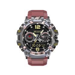 Montre Connect&eacute;e Android 10 5G AMOLED GPS Double Cam&eacute;ra 16Go 256Go WiFi Bluetooth Carte SIM Dor&eacute; Red