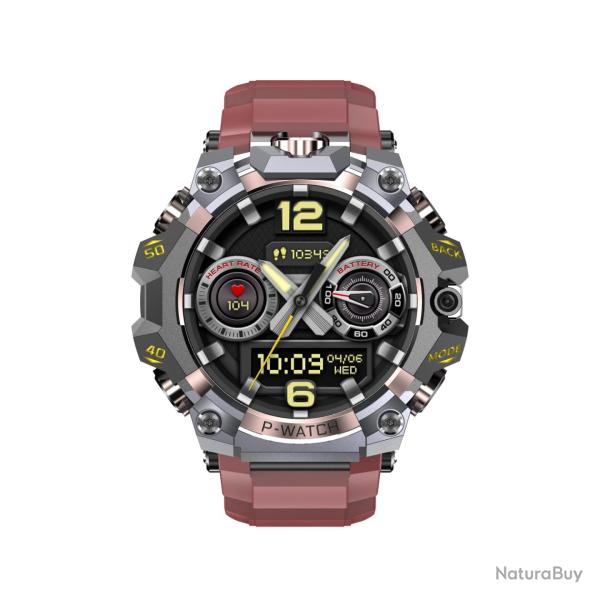 Montre Connect�e Android 10 5G AMOLED GPS Double Cam�ra 16Go 256Go WiFi Bluetooth Carte SIM Dor� Red