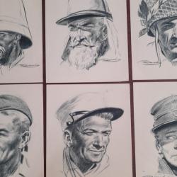 Lot 9 portraits militaires