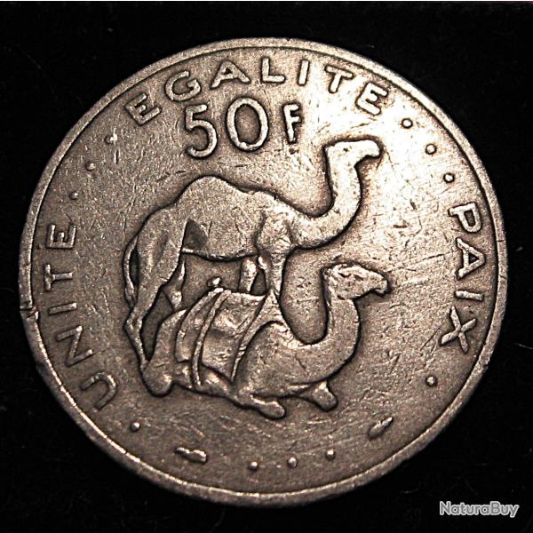 DJIBOUTI , piece de 50 francs de 1982  nickel ttb