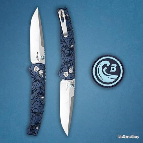 Couteau Hogue Mysto Lame Acier CPM MagnaCut Manche Richlite Blue Canyon ABLE Lock USA HO24456